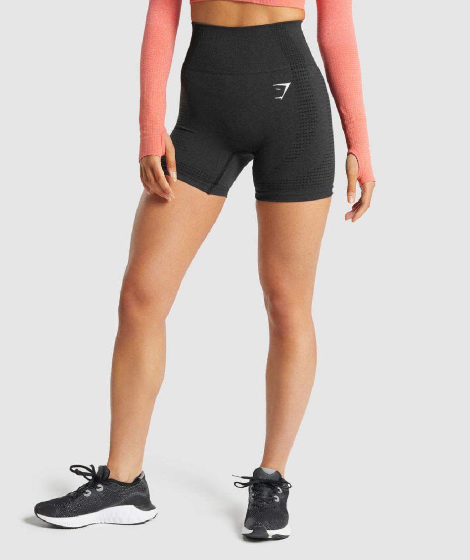 Gymshark Vital Seamless 2.0 Ženske Kratke Hlače Crne | HR 3957LIS